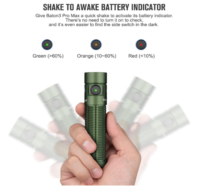 Olight BATON 3 Pro Max 2500 Lumen Flashlight Green Version by Olight