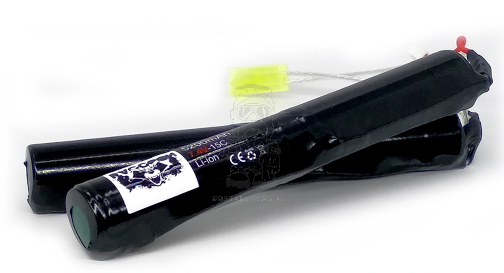 Raccoon Li-Po Battery Batteria 5200mAh 15C 7.4v CQB w Mini Tamiya by Raccoon