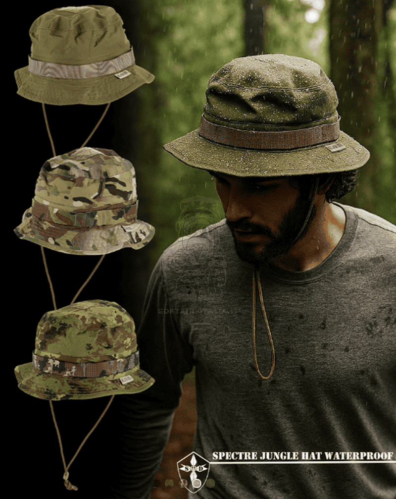 S.O.D. Gear Spectre Boonie Jungle Hat Vegetato EI Trilaminato Waterproof by S.O.D. Gear