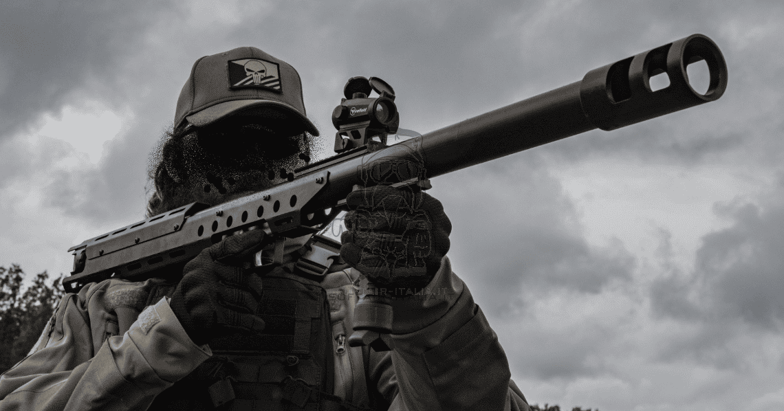 SAB ACM Tactical 40mm Gas Grenade Launcher Stockless Full Metal Barrett M82A2 Type w. Dummy Grenade by SAB