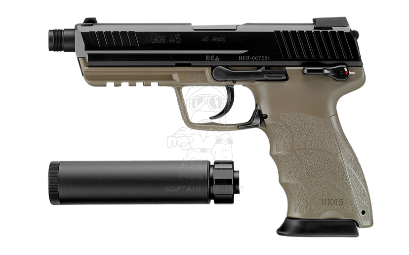 Tokyo Marui HK45 Tactical Tan Version GBB Gas BlowBack Airsoft Pistol by Tokyo Marui