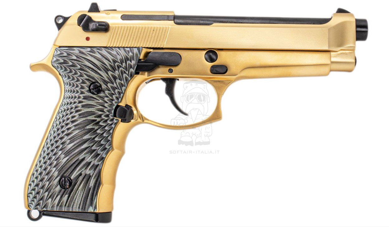WE M92 Eagle M017 Gold Version GBB Gas Blow Back Full Metal & Full Auto by WE