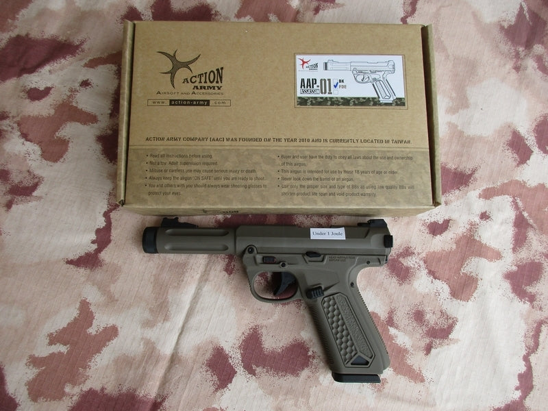 Action Army AAP-01 Assassin Tan GBB Full Auto Pistol by Action Army