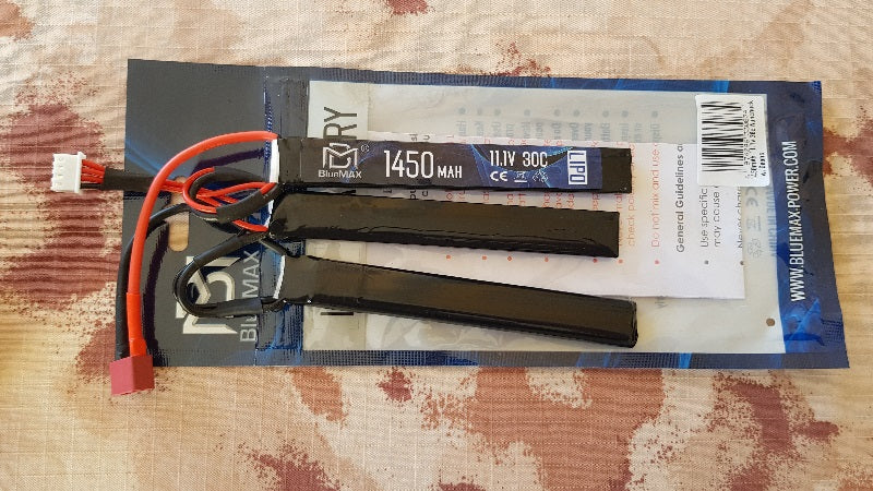 BlueMax Li-Po Battery Battteria Nunchuck 1450mAh 11.1v 30C Deans by BlueMax