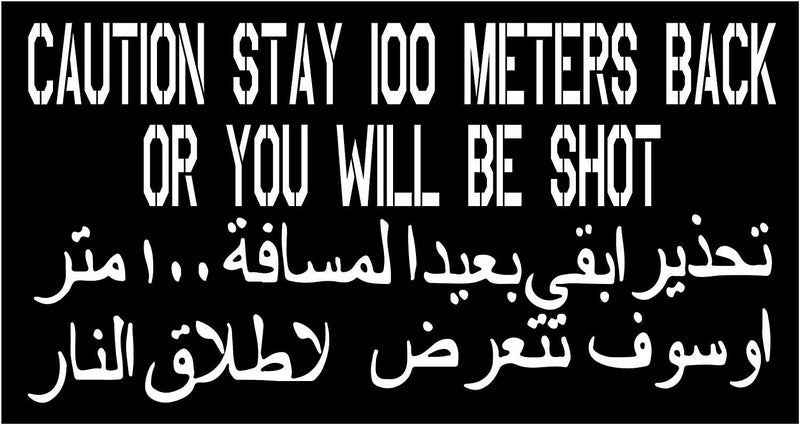 Silencer Skull 130mm. "Caution Stay 100m. Back or You Will be Shot" 14mm. SX-DX Silenziatore by Big Dragon