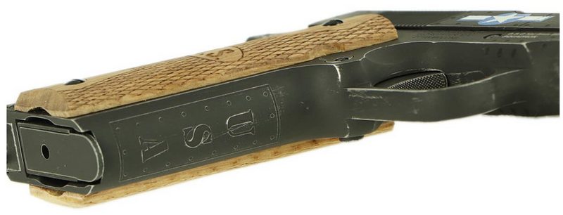 Colt 1911 .45 ACP Ordnance Squadron GBB Full Metal Wood Grips Limited Edition by AW Custom for Cybergun