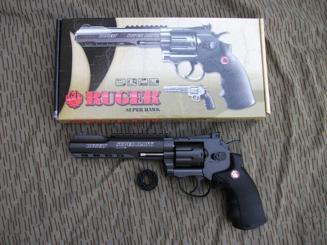RUGER Super Hawk 8" 345mm. Co2 Black Version 8 Shots