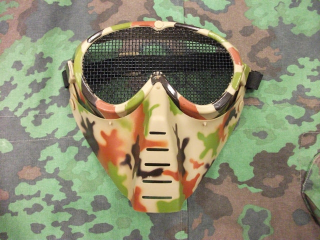 Maschera di Protezione a Rete in Colorazione "Camo"