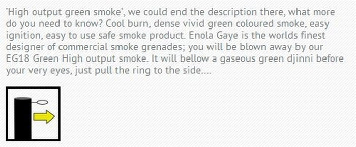 Enola Gaye EG18 - M18 Type Red Assault Pin Smoke Grenade Fumogeno Rosso con Anello a Strappo by Enola Gaye