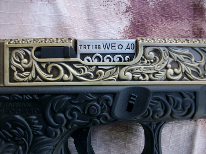 WE G17 Floral Pattern Ivory GBB Metal Slide by WE