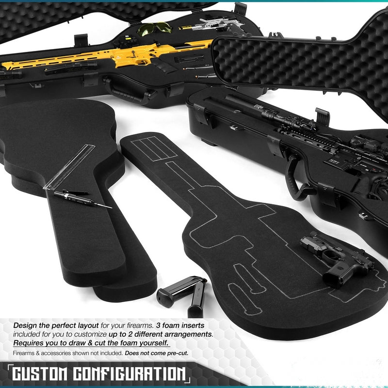 Guitar Case Single Rifle - Pistol & Accessories Black Hard Case