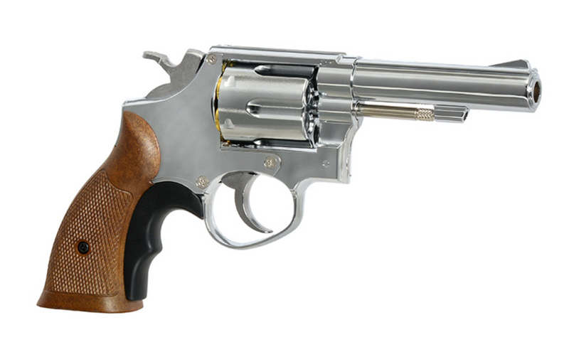 HFC 131C American Six Shot Double Action Silver - Chrome Gas Revolver by HFC