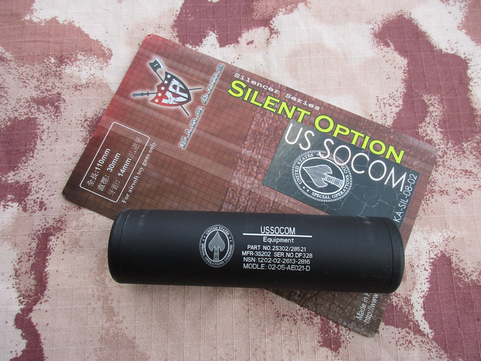 US Socom Silenziatore Ambidestro 14x110mm. KA-SIL-08-02 by King Arms