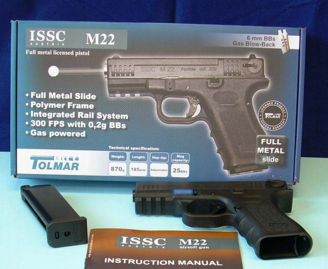 ISSC Austria M22 Full Metall GBB Gas Blowback Pistol by We
