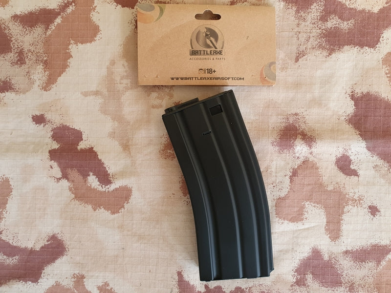 M4 - M16 Stanag 70bb Metal Mid Cap Magazine Caricatore Monofilare by BattleAxe
