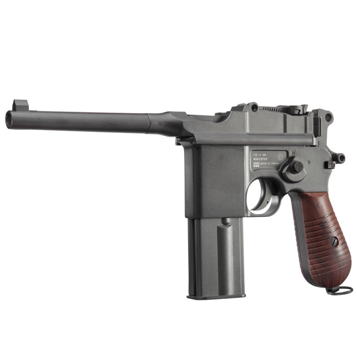 M712 Broomhandle Mauser C96 "Schnell Feuer Pistole" Co2 GBB Full Auto & Full Metal by Kwc