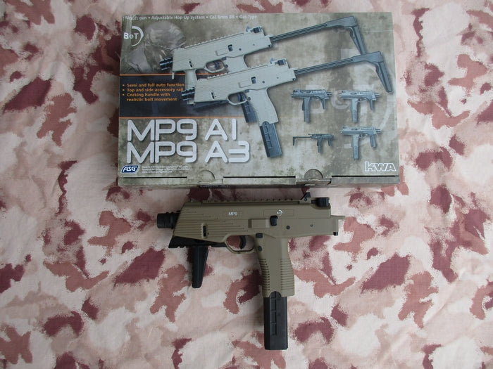 MP9A3 Tan GBB Scritte e Loghi Originali B&T by Kwa