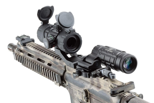Magnifier x3 Innovative Flip To Side System with Quick Detach Picatinny Mount by Leapers-UTG