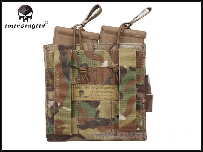 EmersonGear M4 - 5.56 - Pistol Double Open Top BK Magazine Pouch by EmersonGear