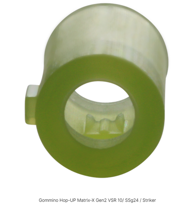 Psionic Matrix-X Gen2 VSR10 - SSg24 - Striker Hop Up Rubber Gommino Hop Up by Psionic Upgrades