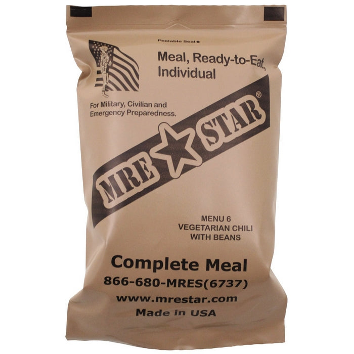 Razione MRE Star Complete Meal N° 6 Vegetarian Chili with Beans by MRE Star