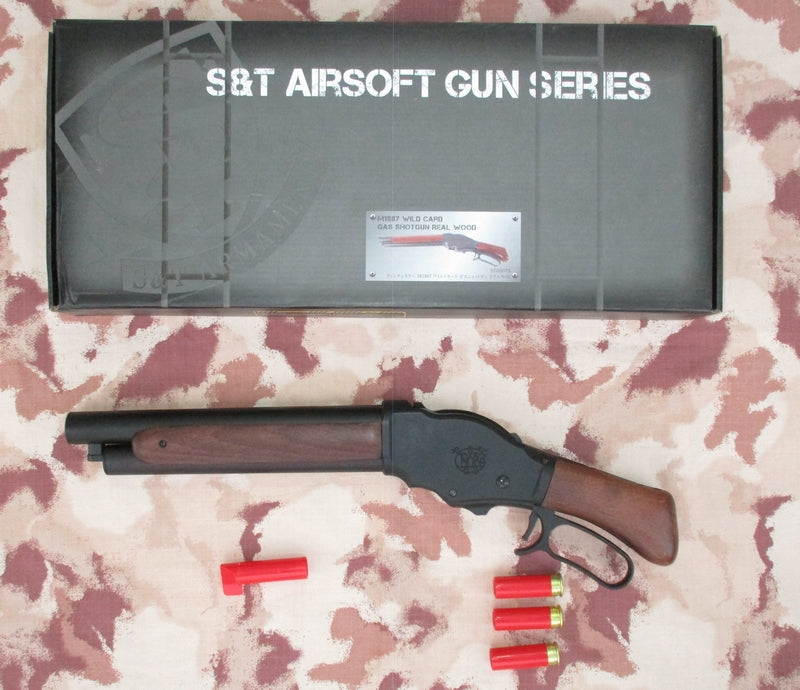 M1887 Terminator Lever Action Saw Off Gas Shotgun Real Wood Shell Ejection by S&T Armament