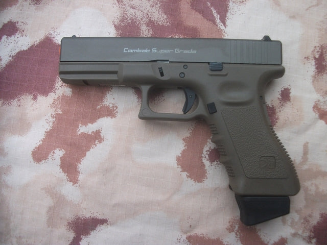 S17 G17 Type Co2 Combat Super Grade Titanium Tan Metal Slide by Stark Arms