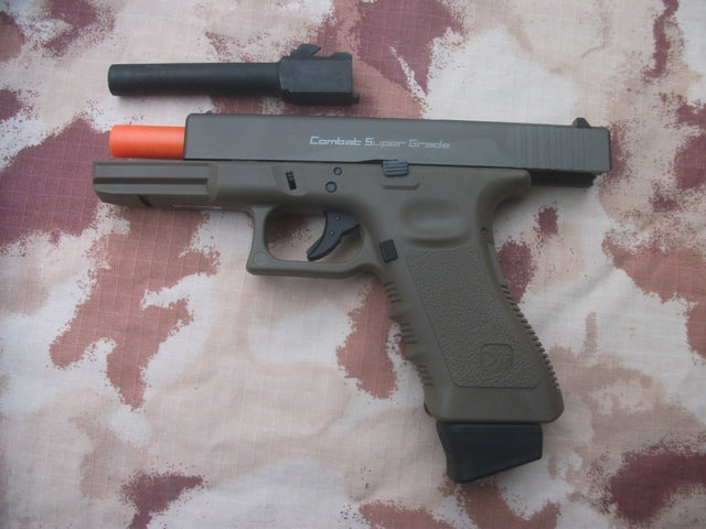 S17 G17 Type Co2 Combat Super Grade Titanium Tan Metal Slide by Stark Arms