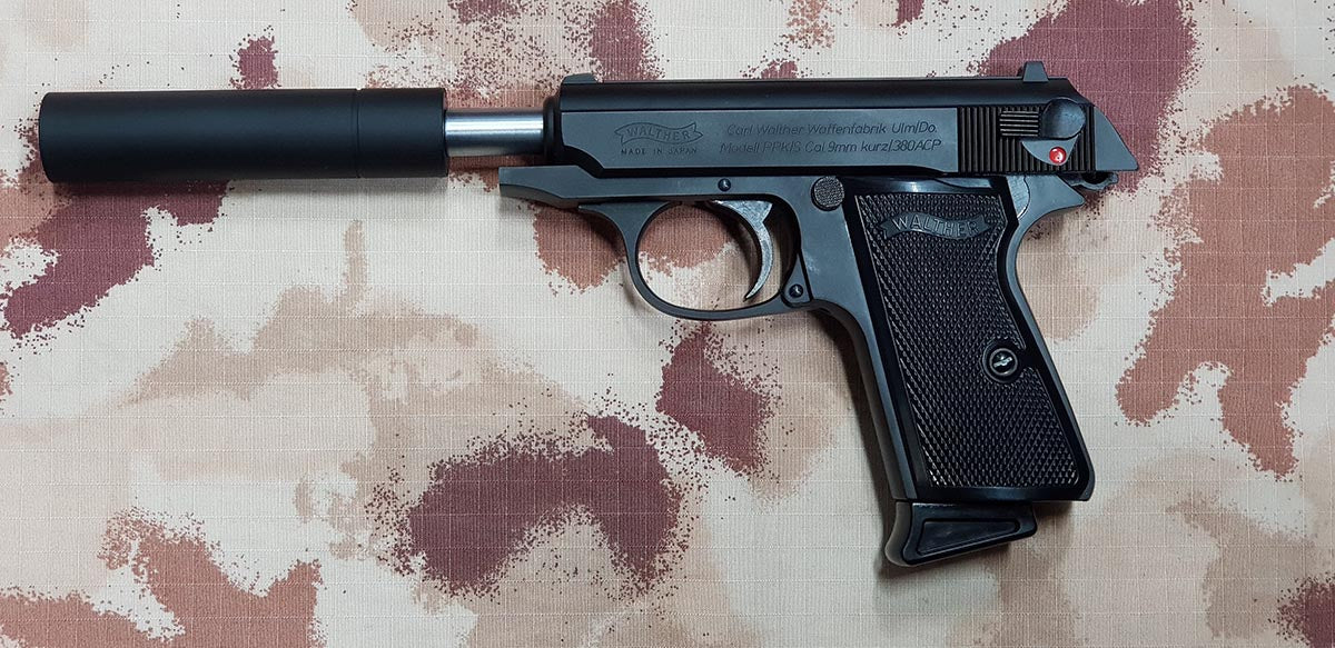 PPK S Full Metal Silenziata con Scritte e Loghi Originali Walther GBB by Maruzen per Umarex