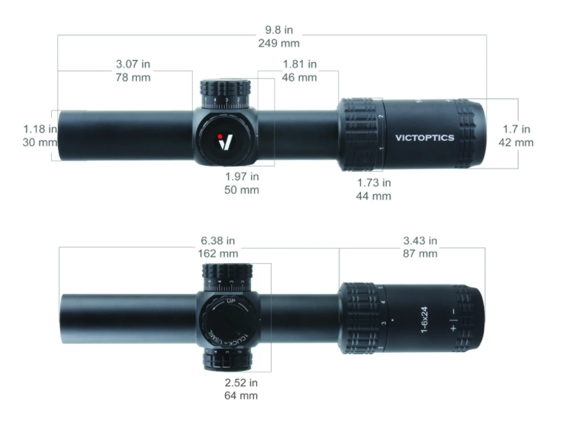 VictOptics Shortscope 1-6x24 S6 BK by VictOptics