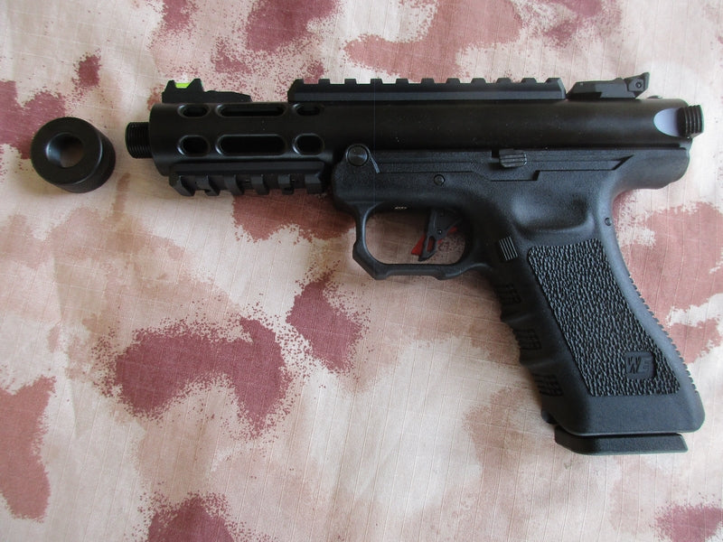 WE Galaxy G Metal Slide Full Auto Black GBB Gas Blow Back Pistol by WE