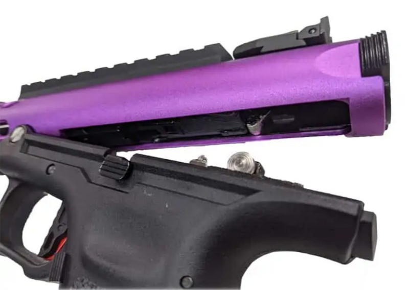 WE Galaxy G Metal Slide Full Auto Purple GBB Gas Blow Back Pistol