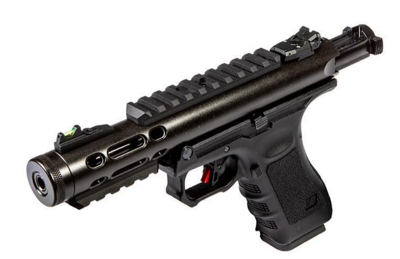 WE Galaxy G Metal Slide Full Auto Black GBB Gas Blow Back Pistol by WE