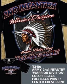 7,62 T-Shirt Army 2ND Infantry