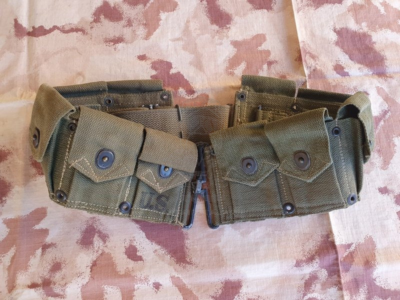 1944 US Cinturone ORIGINALE Porta Caricatori M1 Garand NO Riproduzione