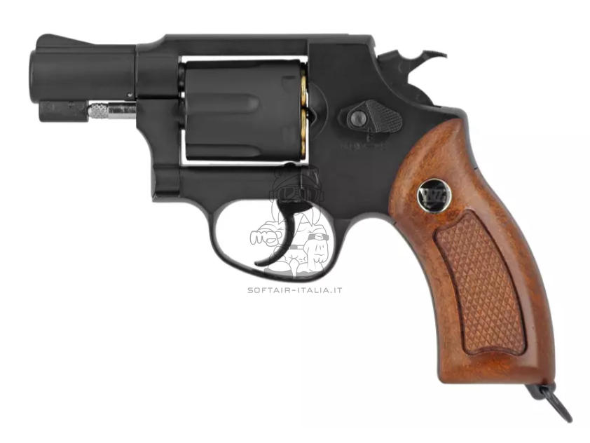 733 Revolver 2" Co2  Full Metal Black Version with Fake Wooden Grips by Gun Heaven