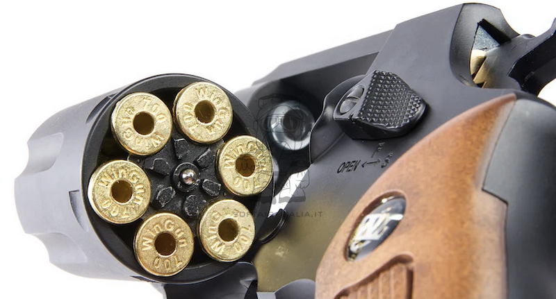 733 Revolver 2" Co2  Full Metal Black Version with Fake Wooden Grips by Gun Heaven