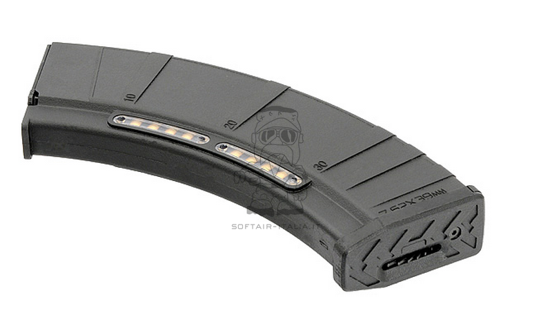 AK 500b Magazine Dummy Cartridges 7.62×39mm Caricatore in Polimero Rinforzato by Cyma