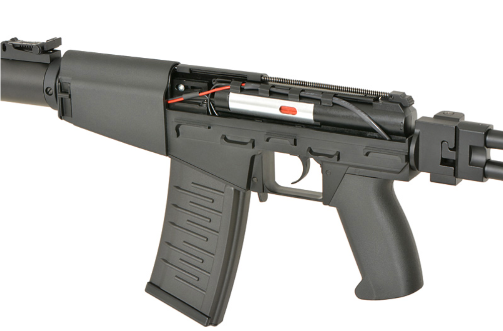 AS VAL "Shaft" Built In Tracer Unit Muzzle Flash Effect AEG Folding Stock by S&T