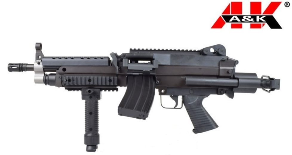 A&K M249K LMG Paratrooper Polymer Light Machine Gun AEG Versione Parà by A&K