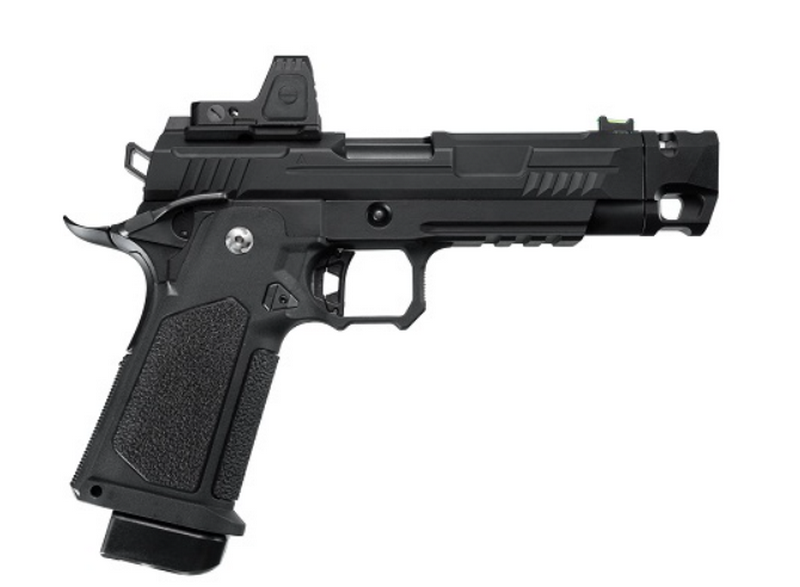 Arcturus Hi-Capa Vanguard 4.3" Optics Ready Slide w.  Compensator & ARS-1 Red Dot Combo GBB Airsoft Pistol by Arcturus