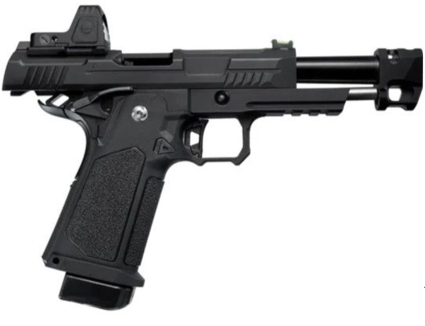 Arcturus Hi-Capa Vanguard 4.3" Optics Ready Slide w.  Compensator & ARS-1 Red Dot Combo GBB Airsoft Pistol by Arcturus