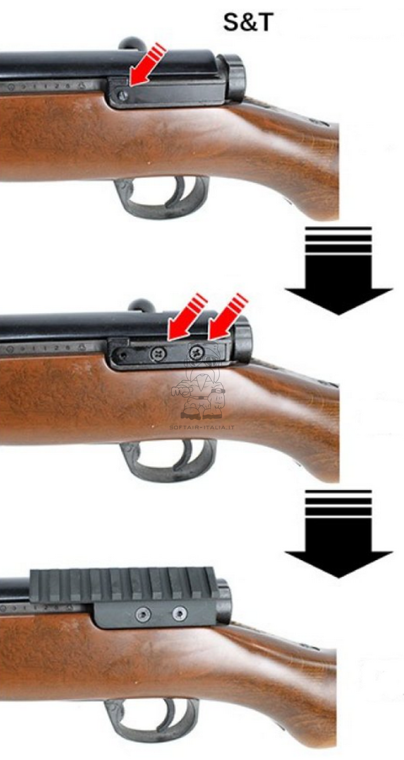 Arisaka Type 38 & Type 97 Rail Scope Aluminum Mount Staffa Per Sistema di Puntamento by S&T