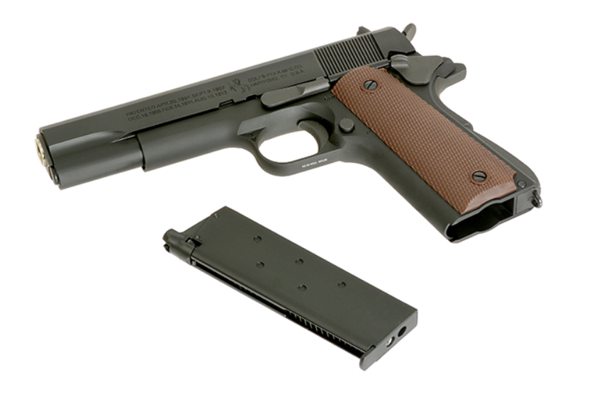 Army Armament Colt M1911 A1 Scritte e Loghi Originali Full Metal Official Colt Licensing & Markings GBB Gas Blow Back Airsoft Pistol by T8 - EGM - Army Armament