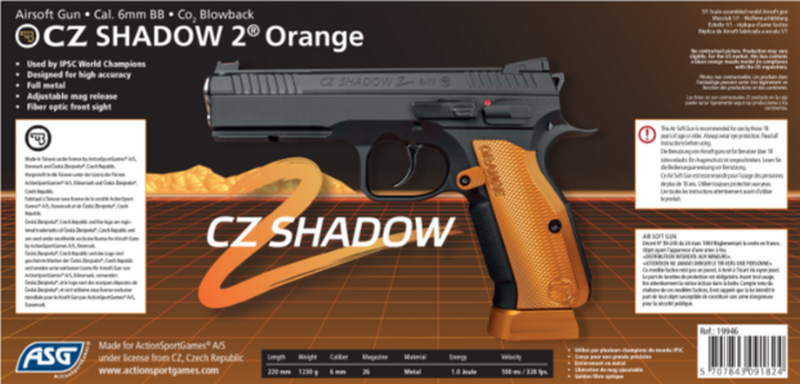 CZ Shadow 2 Orange Co2 Full Metal Special Edition by ASG