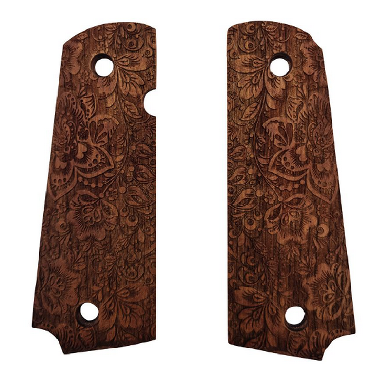 Colt 1911 Flower Wood Pistol Grips by Swiss Arms > Cybergun