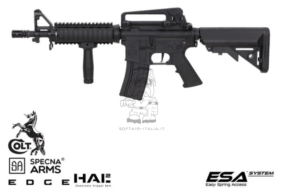 Colt M4A1 CQBR RIS - Crane Stock SA-E04 EDGE Gen.2 10.5nch Hal2 ETU AEG by Cybergun Specna Arms