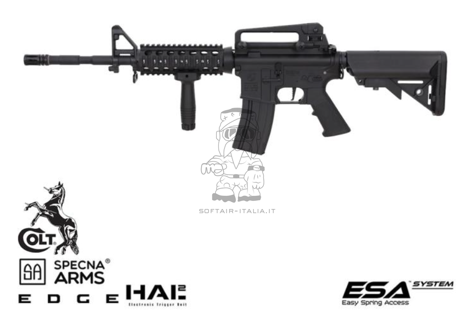 Colt M4A1 RIS - Crane Stock SA-E03 EDGE Gen.2 14.5inch Hal2 ETU AEG by Cybergun Specna Arms
