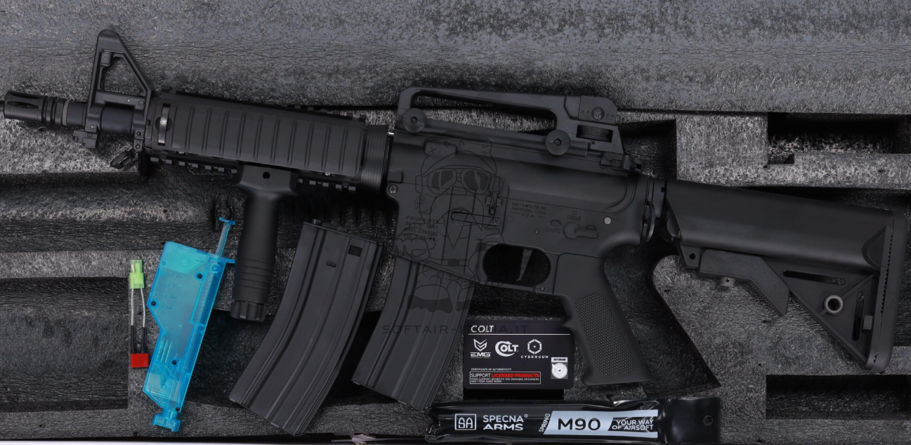 Colt M4A1 CQBR RIS - Crane Stock SA-E04 EDGE Gen.2 10.5nch Hal2 ETU AEG by Cybergun Specna Arms