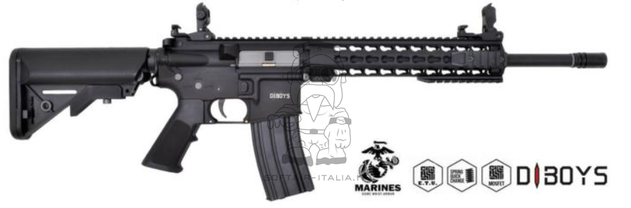 D-Boys M4 ETU KeyMod 10" Full Metal Marines Logo by D-Boys
